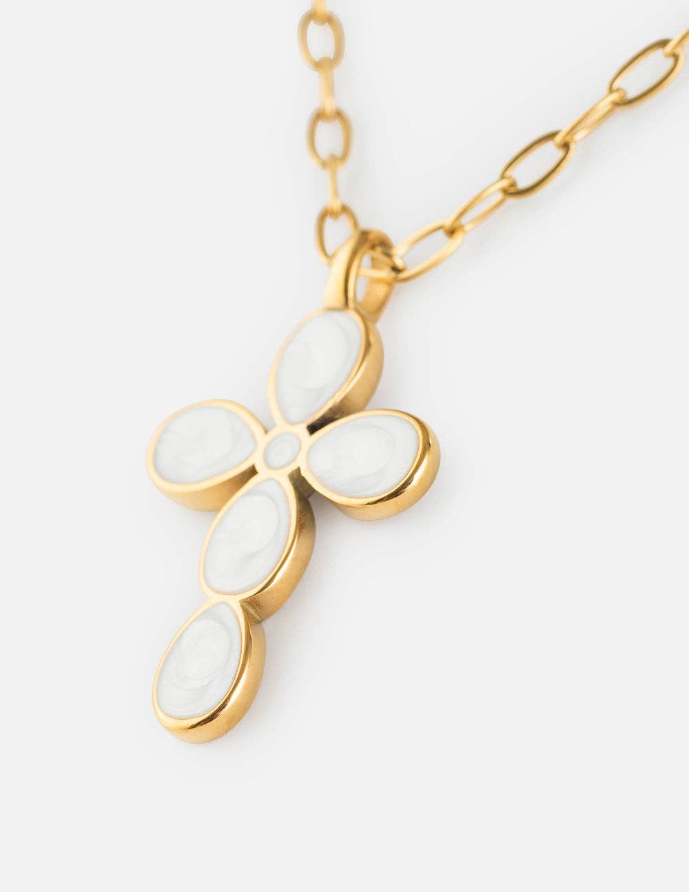 Eternal Light Cross Paperclip Chain Necklace by Elevated Faith