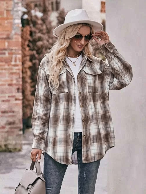 Oversized Plaid Flannel Shirt