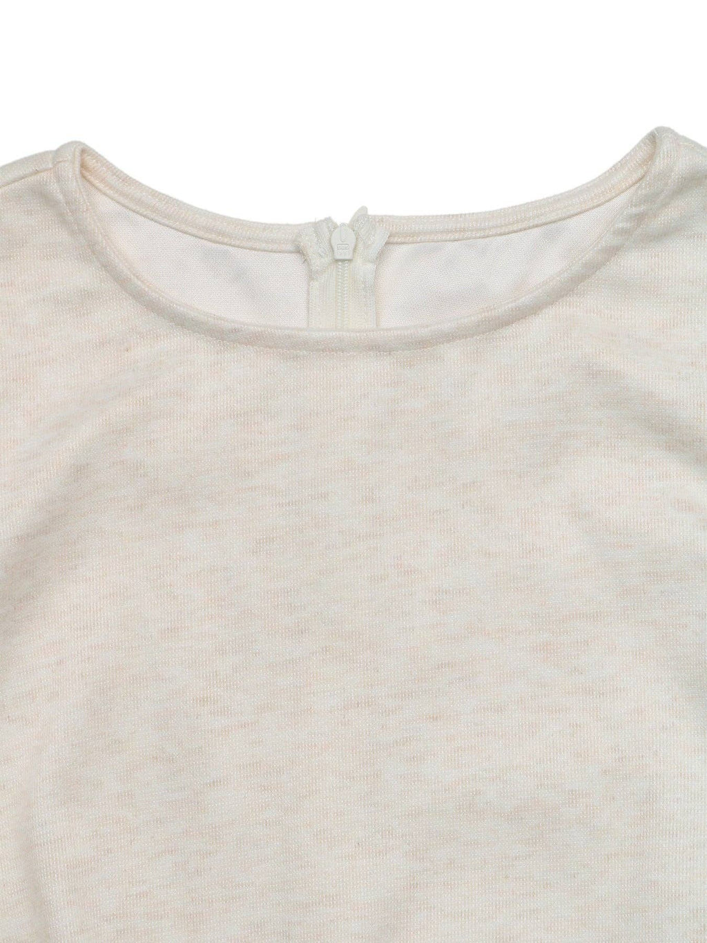 Lace Hem Ruched Long Sleeve Top