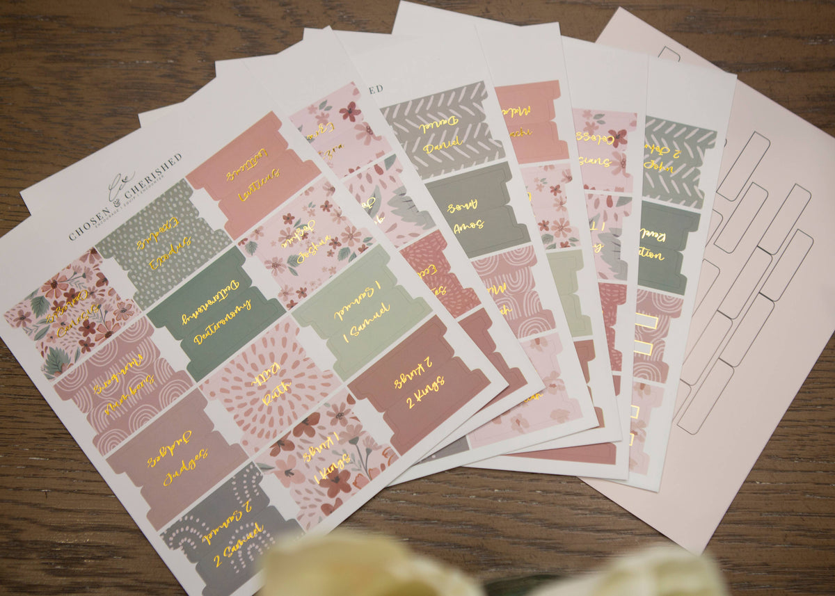 Classic Gold Foil Bible Book Tabs