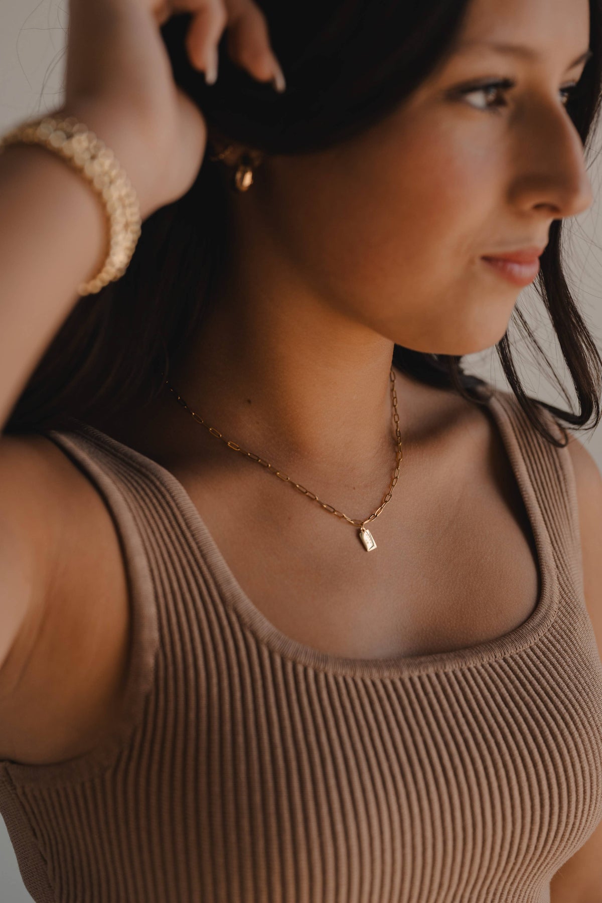 By Grace Mini Tag Necklace by Dear Heart