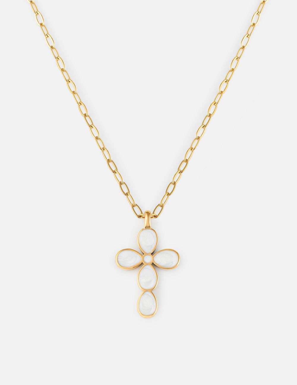 Eternal Light Cross Paperclip Chain Necklace by Elevated Faith