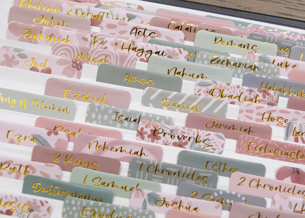 Classic Gold Foil Bible Book Tabs