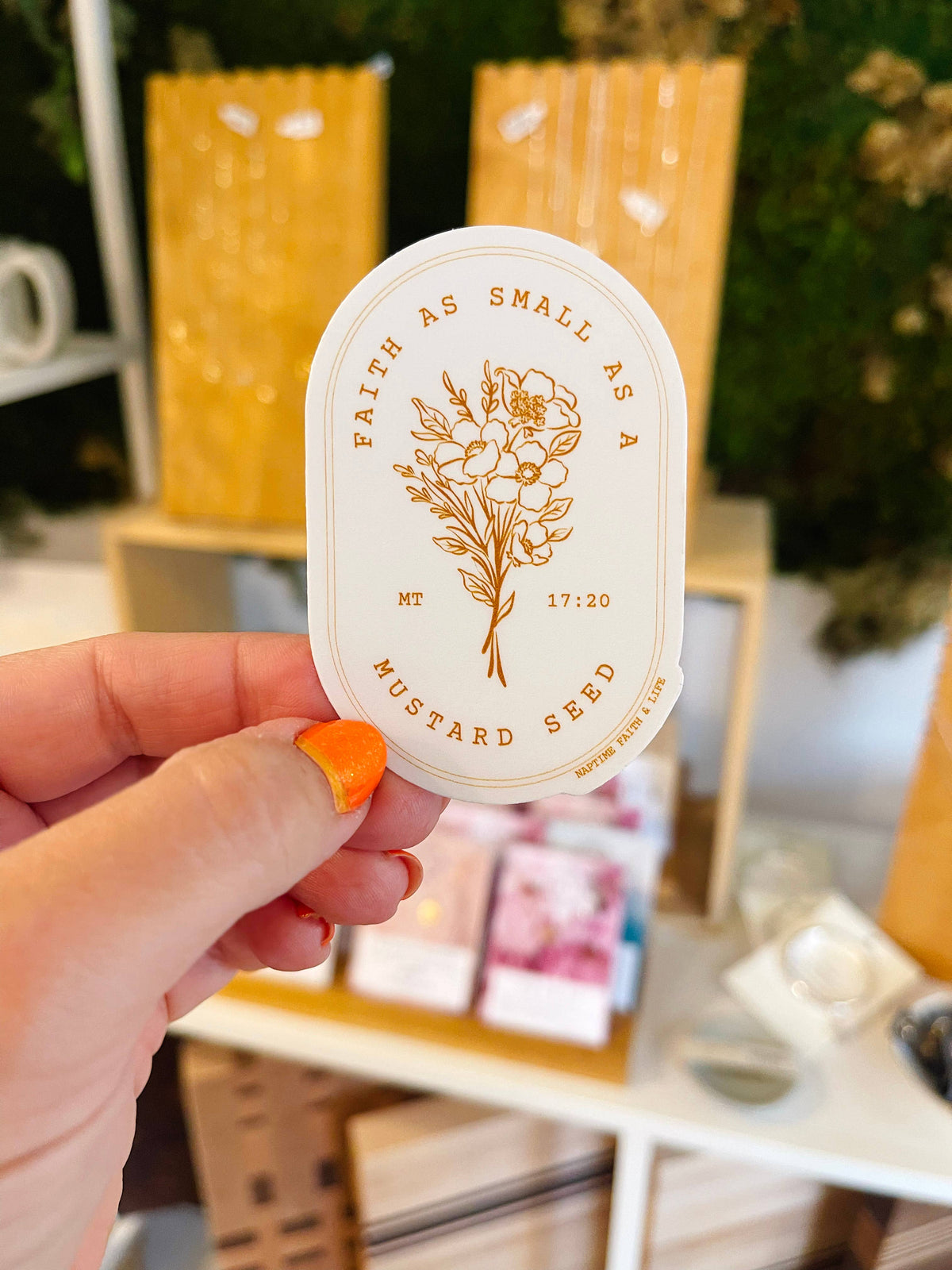 Mustard Seed Faith Vinyl Waterproof Sticker