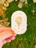 Mustard Seed Faith Vinyl Waterproof Sticker