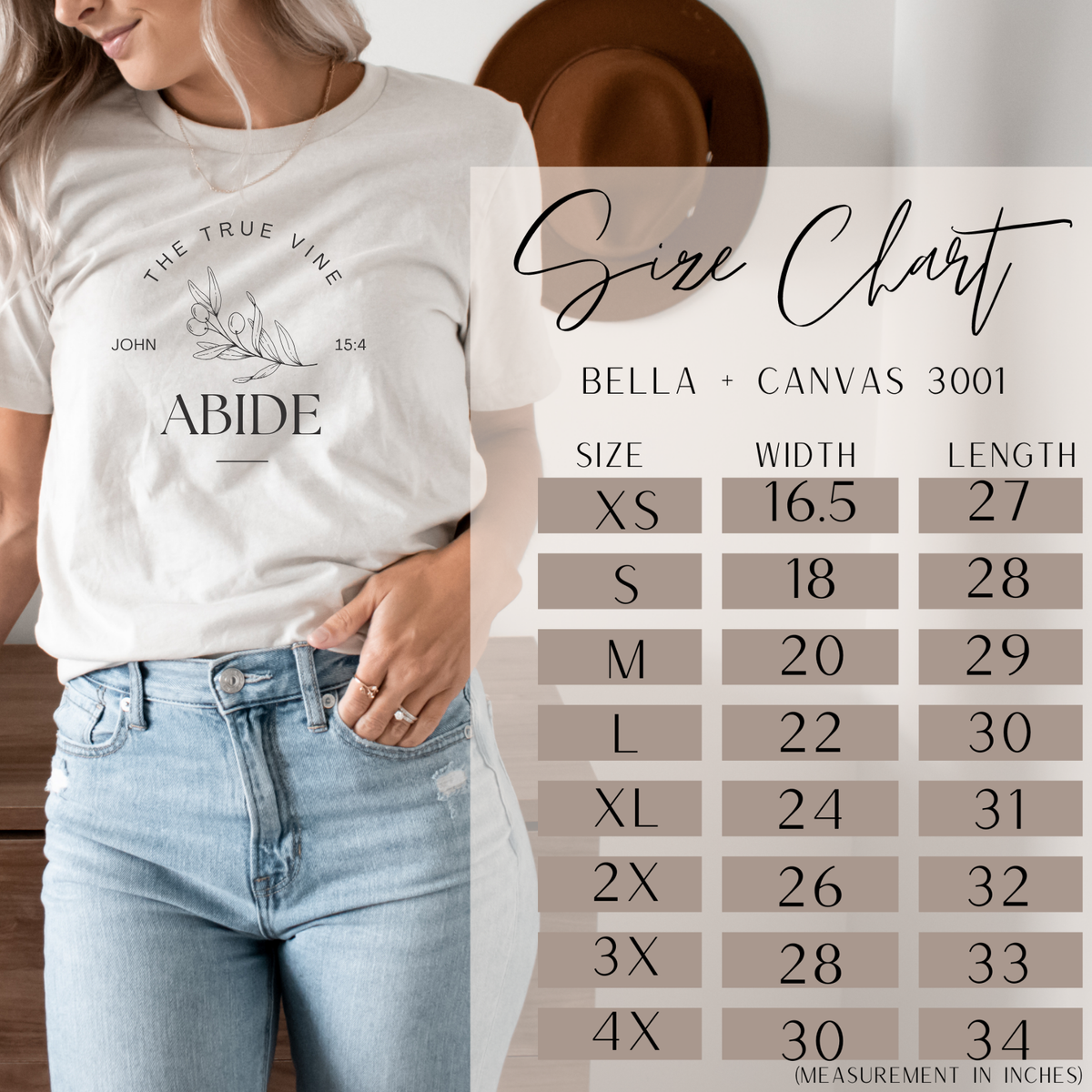 Abide Olive Branch Vine Graphic Tee