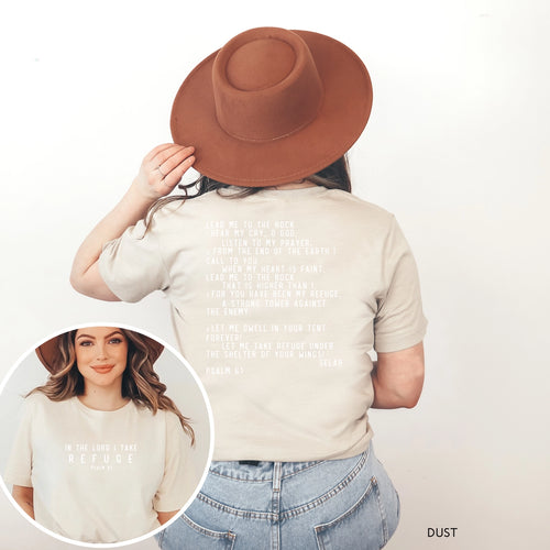 In the Lord I Take Refuge Psalm 61 Graphic Tee